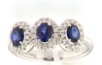 Anello Davite & Delucchi Donna in Oro bianco Zaffiro 0.95 Ct AA031654ZF - AA031654ZF